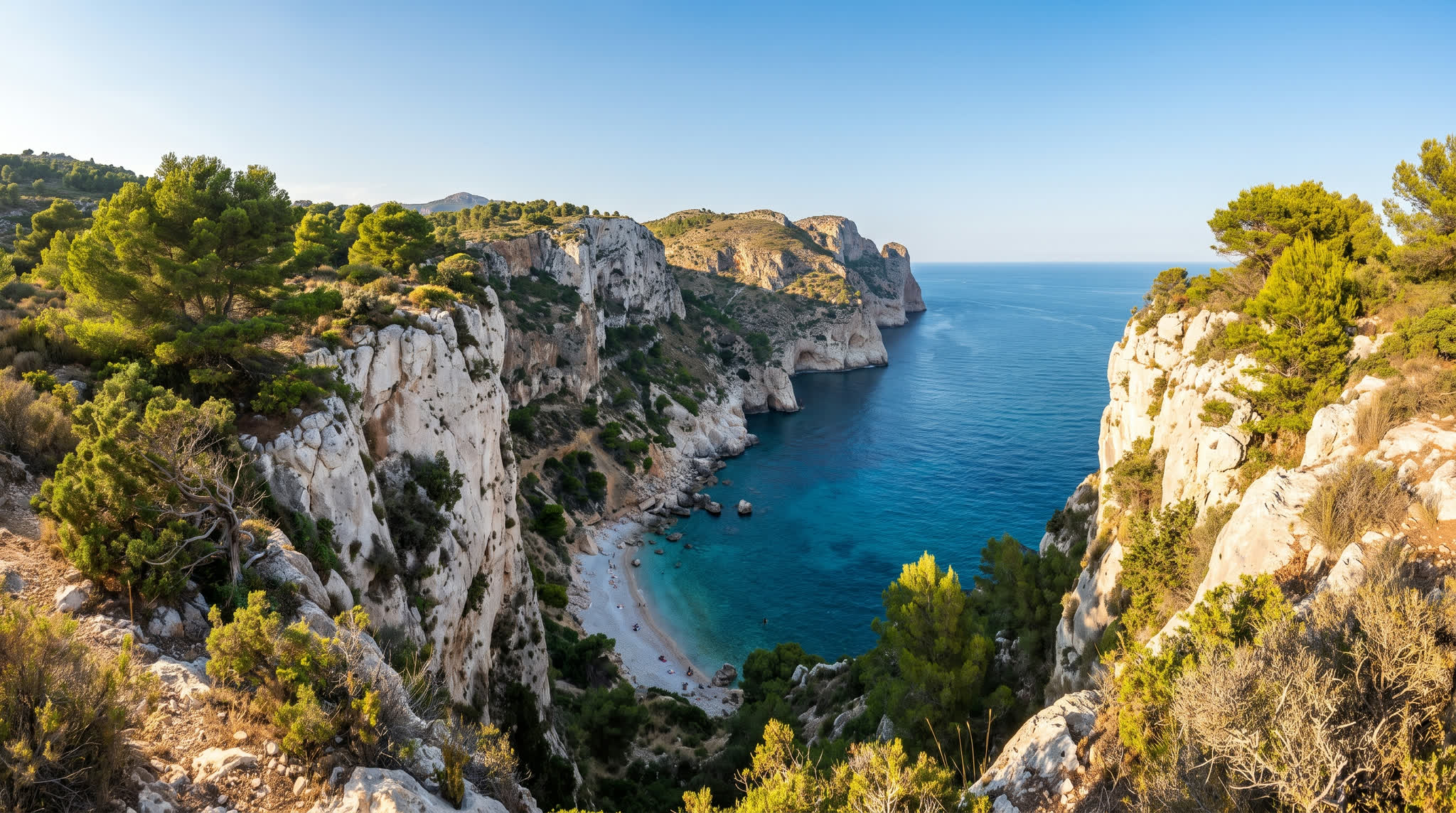 Benitachell clifftops above Cala del Moraig, Cumbre del Sol, Costa Blanca