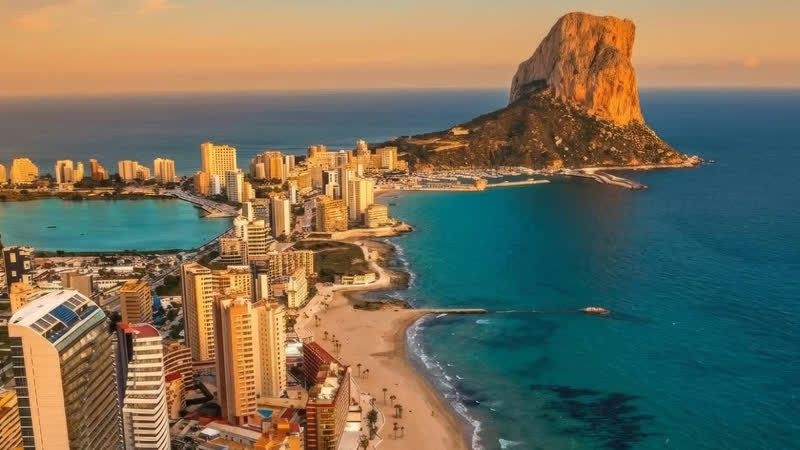 Calpe coastline with Peñón de Ifach rock, Costa Blanca