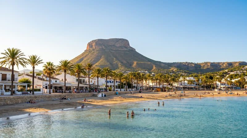 Jávea coastline and old town, Costa Blanca Spain