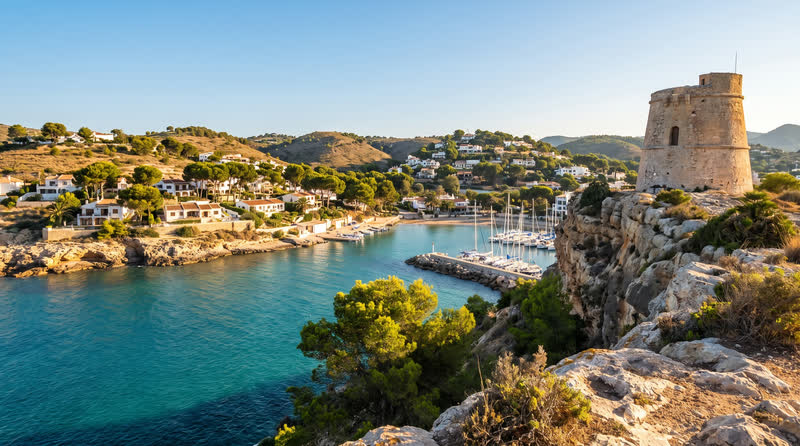 Moraira marina and coastline, Costa Blanca