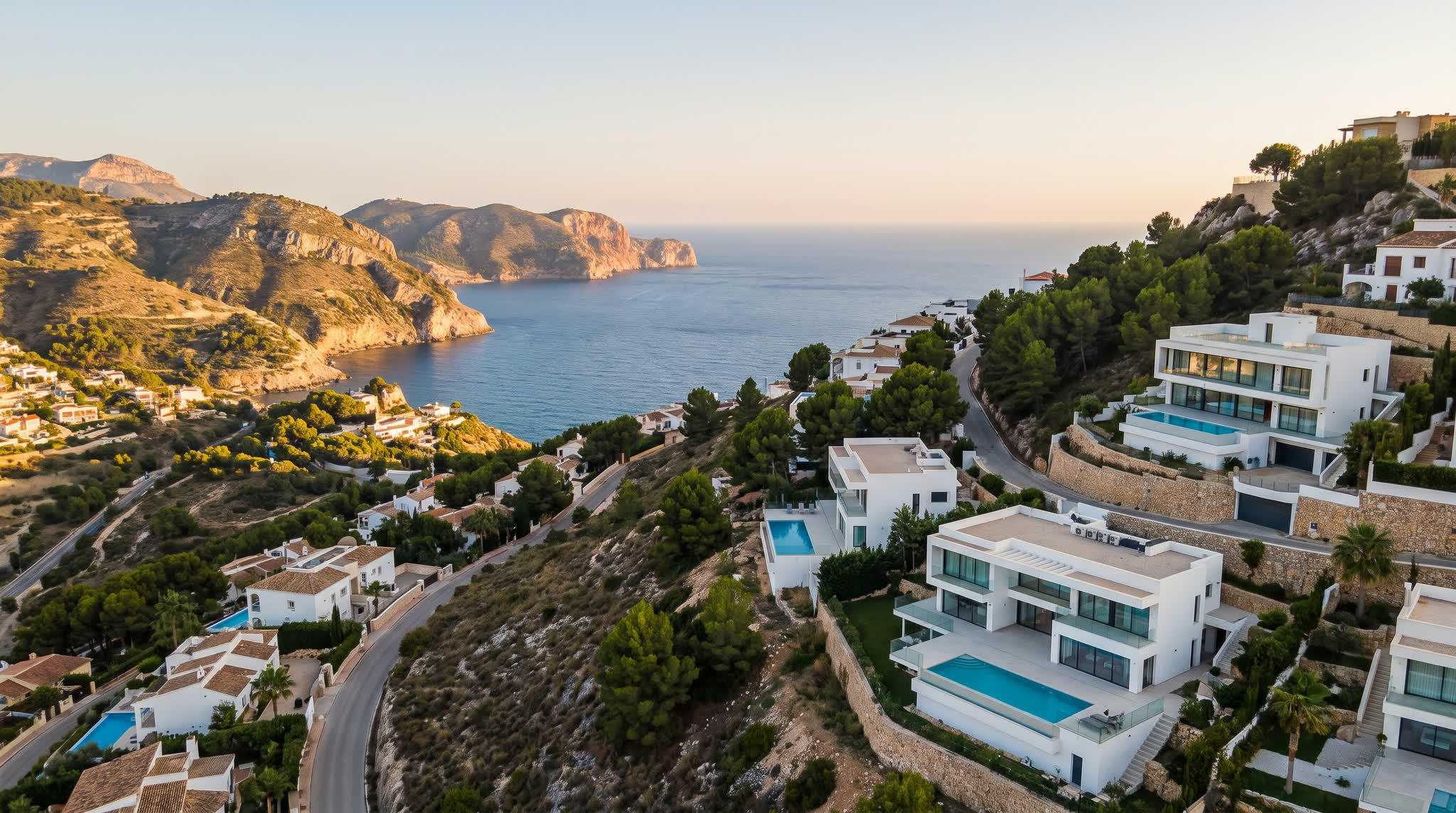 Cumbre del Sol clifftop coastline with Mediterranean sea views, Costa Blanca